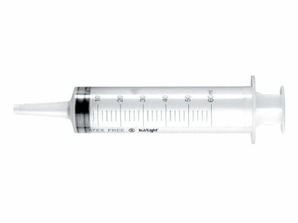 Siringa 3 pezzi senza ago - 60 ml Cono catetere - conf. 20 pezzi