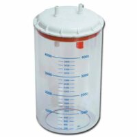 Vaso per aspiratore 4 litri con coperchio - autoclavabile a 121°C