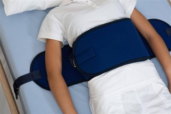Cintura articolata di contenzione per letto