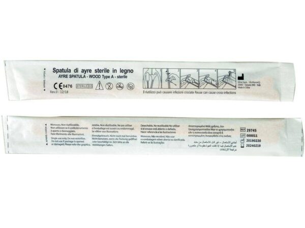 SPATULE DI AYRE LEGNO Tipo A - sterili - 100 pezzi - immagine 2