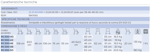 Sedia comoda con schienale reclinabile - Moretti RC330 - immagine 2